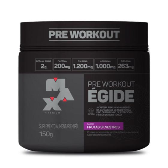 Imagem de Égide Pré Treino Concentrado Max Titanium  Pré-treino de alta performance  Energizante  Taurina  Cafeina  Beta Alanina  Arginina 150g