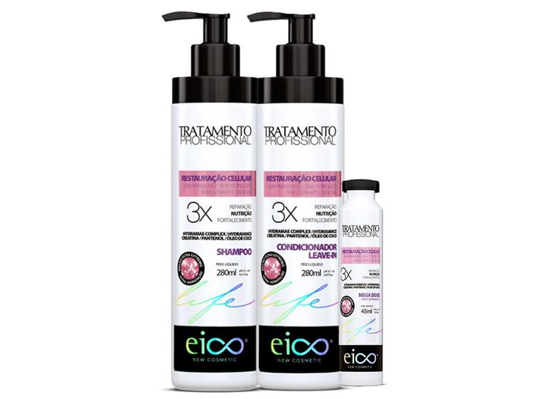 Imagem de Eico kit Restauração Celular Shampoo + Condicionador + Ampol