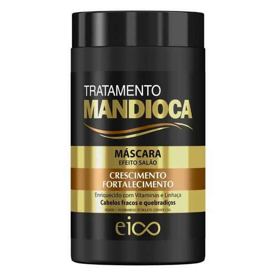 Imagem de Eico Máscara Mandioca Tratamento Creme Hidratação Nutrição Cronograma Capilar 1Kg
