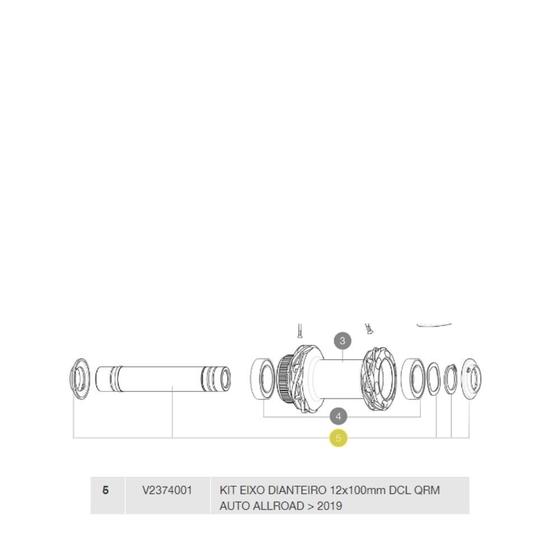 Imagem de Eixo de Cubo Mavic DCL QRM Auto Allroad (2019)  12x100mm Dianteiro