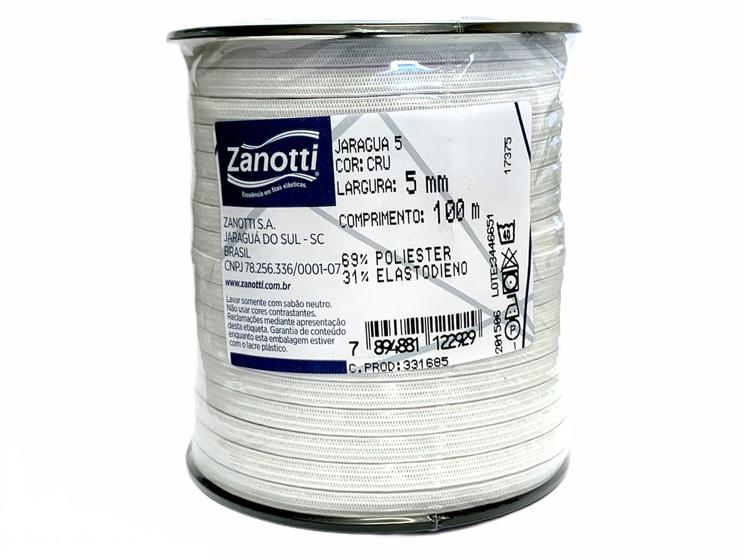 Imagem de Elástico 5 mm Branco ZANOTTI JARAGUA