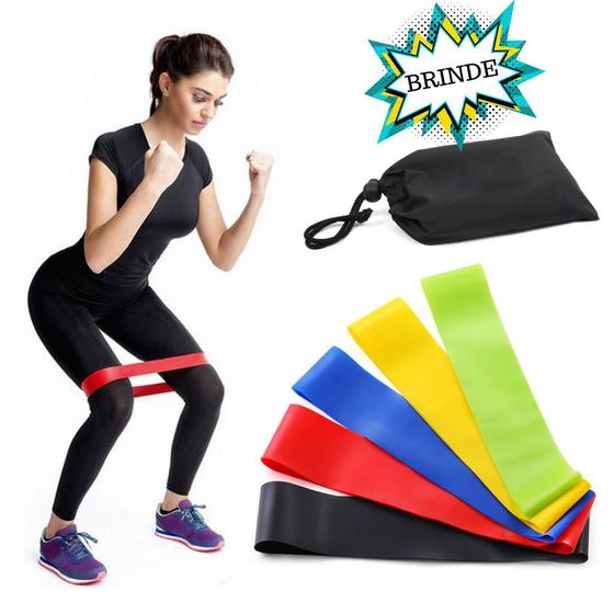 Elástico Academia Pilates Treino Kit 5 Elásticos Faixa Exercício Menor preço em Elástico Academia Pilates Treino Kit 5 Elásticos Faixa Exercício