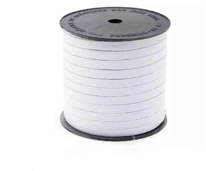 Imagem de Elástico Branco 10 MM Para Roupa Confecção Costureira 100Mts - São José