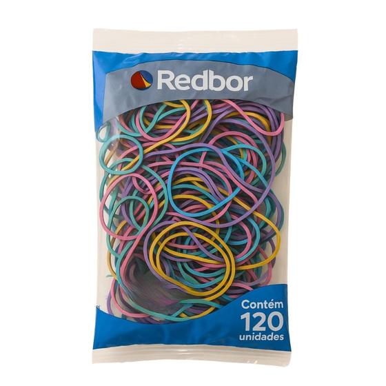 Imagem de Elástico colorido alta resistência 100g (120 unid) - REDBOR
