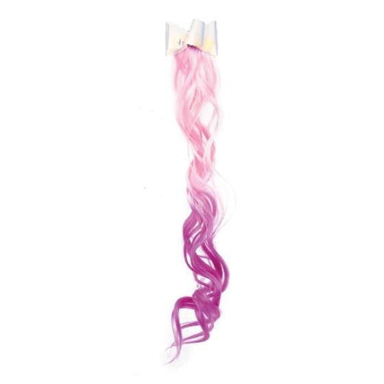 Imagem de Elástico de Cabelo com Laço e Mechas Rosa Festa Carnaval 01 Unidade Cromus