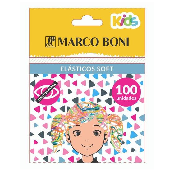 Imagem de Elástico De Cabelo Soft Coloridos 100 Unidades Marco Boni