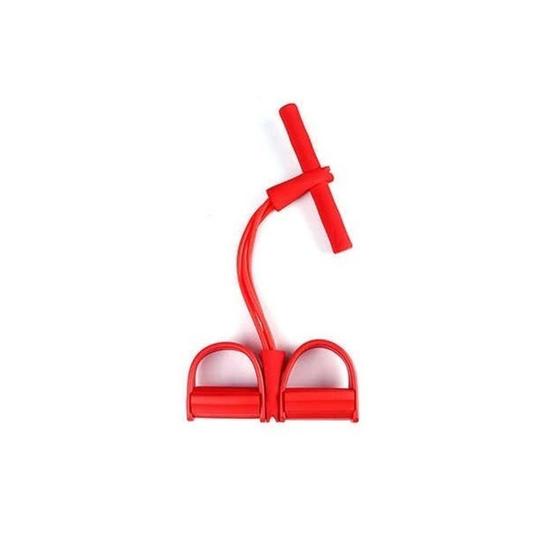 Imagem de Elástico de Tensão P/ Exercícios C/ Apoio P/ Os Pés Vermelho