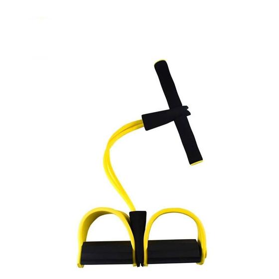 Elástico Extensor Academia Ginástica Equipamento De Ginástica Com 2 Tubos E Pedal Em Látex Elásticos