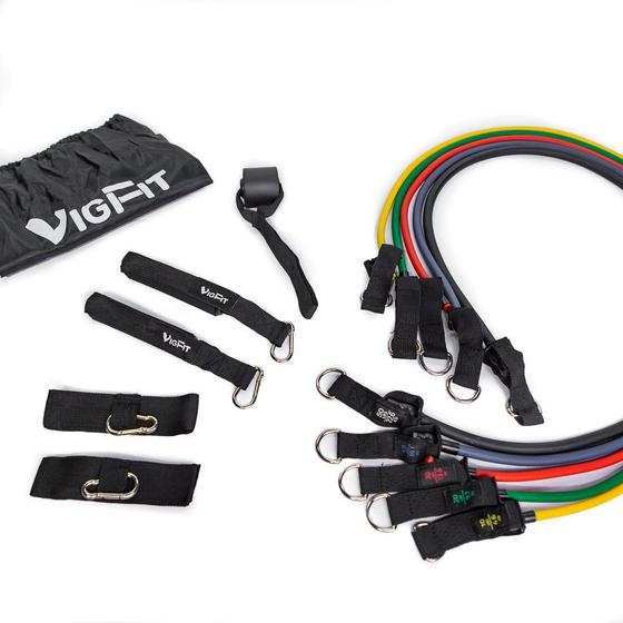 Imagem de Elástico Extensor para Exercícios Kit com 5