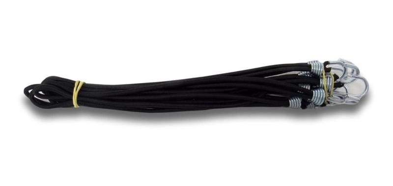 Imagem de Elástico Extensor Preto com Gancho em Metal 60 Unidades
