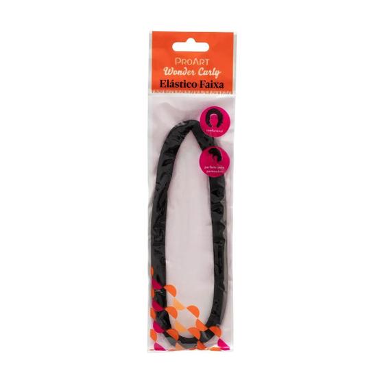Imagem de Elástico Faixa Wonder Curly 1 unidade Preto  ProArt  Define cachos e evita frizz