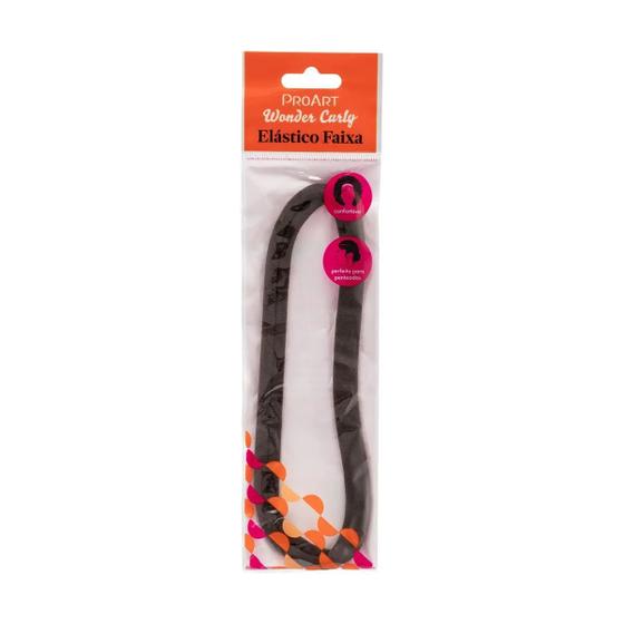 Imagem de Elástico Faixa Wonder Curly 1 unidade Preto  ProArt  Define cachos e evita frizz