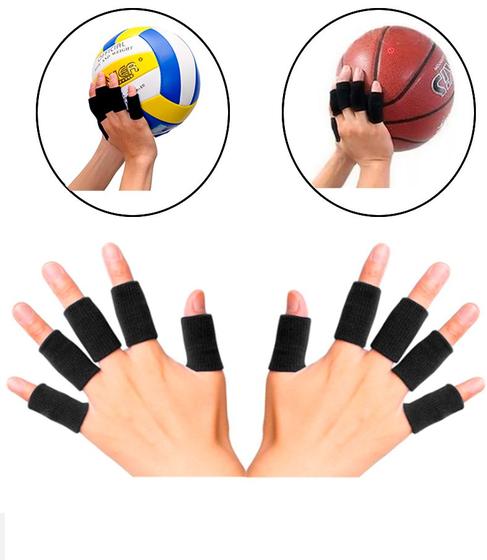 Imagem de Elástico Protetor de Dedo Basquete Handebol Vôlei 10 Unidades