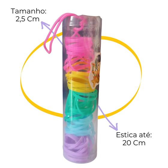 Imagem de Elastico Silicone Grosso Cabelo Pet Liguinha Xuxa Xuxinha 1 Tubo