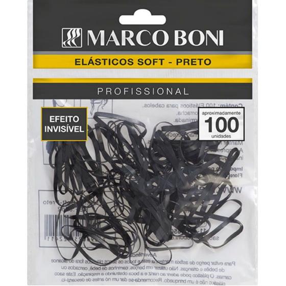 Imagem de Elastico soft preto para penteados 100un marco boni