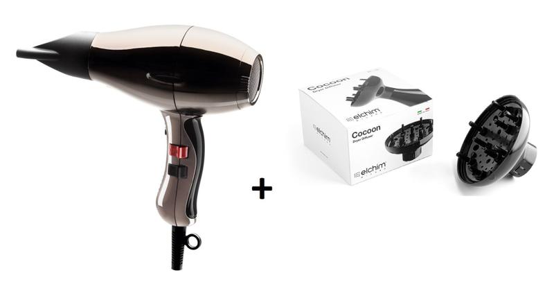 Imagem de Elchim Secador 3900 Ionic Titanium - 127V + Difusor Cocoon
