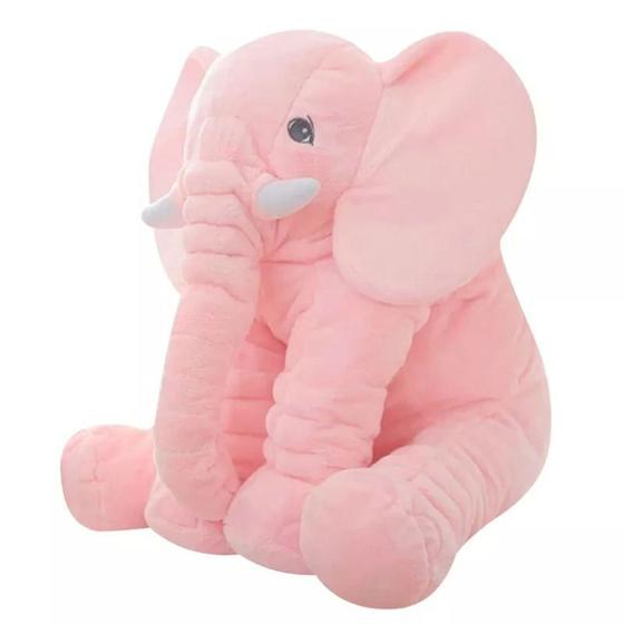 Imagem de Elefante 60cm Pelúcia Para Bebe Almofada Travesseiro Antialérgico Varias Cores