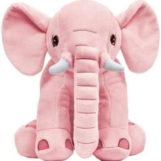 Imagem de Elefante Almofada Pelúcia Rosa Antialérgica Menina Buba