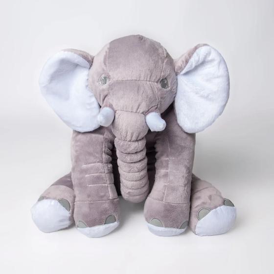 Imagem de  Elefante de pelúcia 60cm travesseiro almofada Bebê Recém Nascido