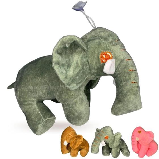 Imagem de Elefante De Pelúcia Brinquedo P/ Bebê Macio Antialérgico