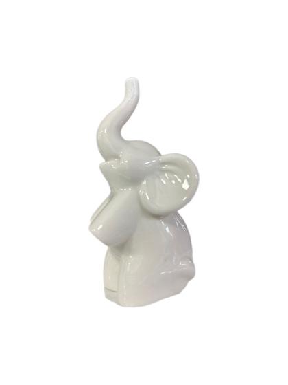 Imagem de Elefante de Porcelana Metalizado  sentado -10cm