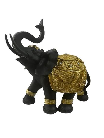 Imagem de Elefante Decorativo Grande Gourado Luxo Sala Escritório