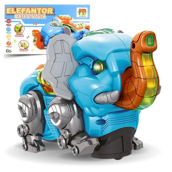 Imagem de Elefantor Bate e Volta Robô Elefante Eletrônico DM TOYS