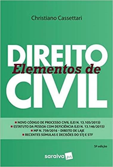 Imagem de Elementos De Direito Civil - Saraiva