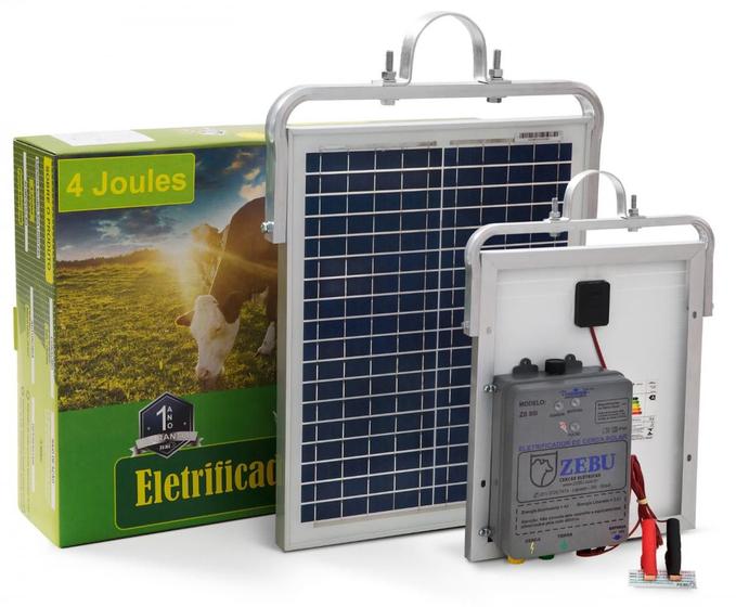 Imagem de Eletrificador cerca eletrica rural solar zebu zs80i 