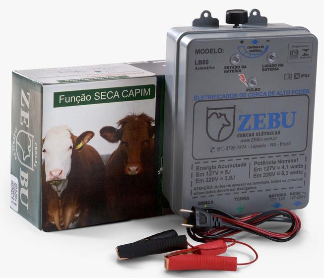 Imagem de Eletrificador de cerca Zebu LB80 Luz e Bateria