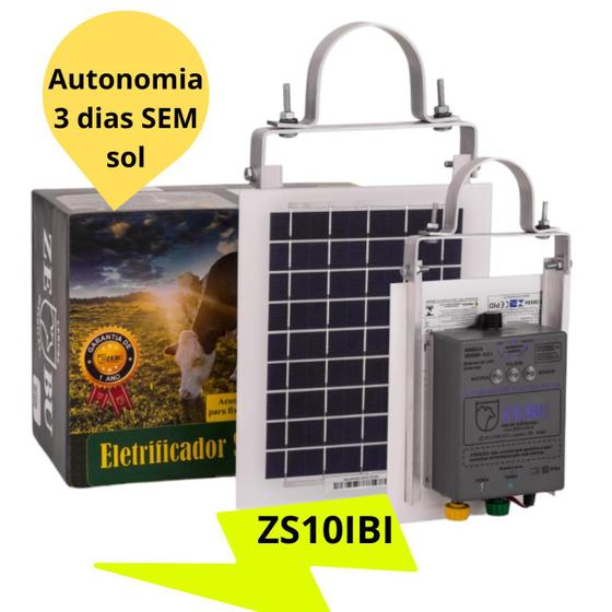 Imagem de Eletrificador Solar Cerca Elétrica Rural Com Bateria