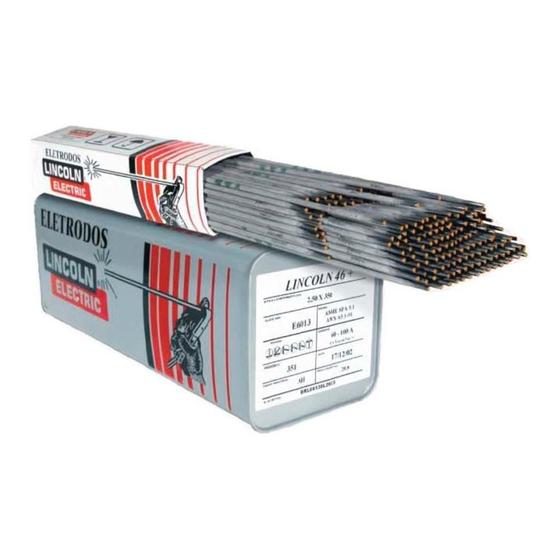 Eletrodo de 3,25 mm pacote com 20 kg - 46E6013 - Lincoln Menor preço em Eletrodo de 3,25 mm pacote com 20 kg - 46E6013 - Lincoln