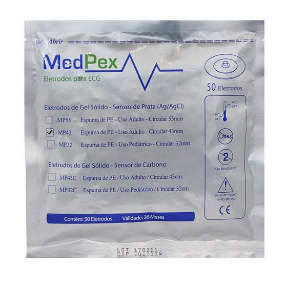 Imagem de Eletrodo Descartável P/ ECG Adulto Espumado C/ Gel Pct C/ 50 Und - Medpex