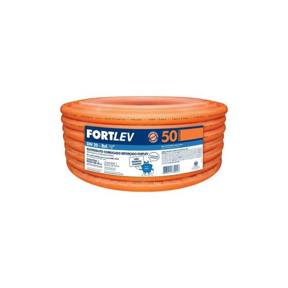 Imagem de Eletroduto Flexível 1/2 50 Metros Laranja - Fortlev