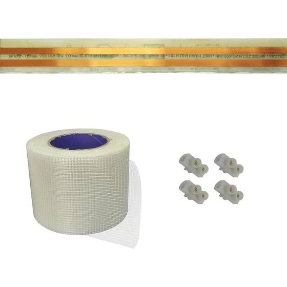 Imagem de Eletrofita 10a Com 7 Metros Kit Conector Fita Adesiva