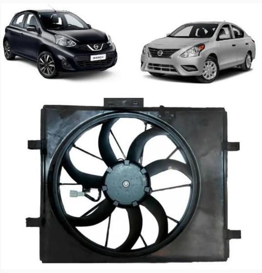 Imagem de Eletroventilador Com Defletor Radiador Nissan Versa March 20