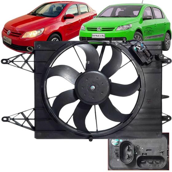 Imagem de Eletroventilador Ventoinha Vw Gol Fox Voyage G5 G6 Com Ar