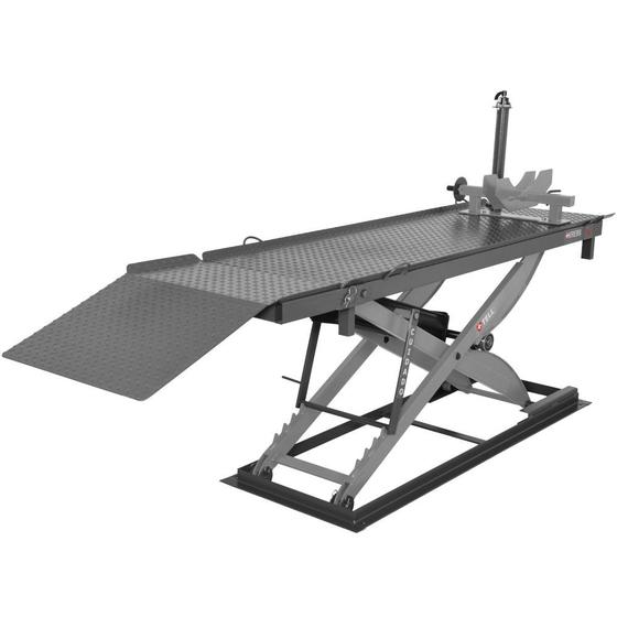 Carrello Sollevatore Idraulico 150 Kg - Piattaforma 74x45 Cm, Altezza 22-74 Cm, 4 Ruote Con Freni - Foto 6