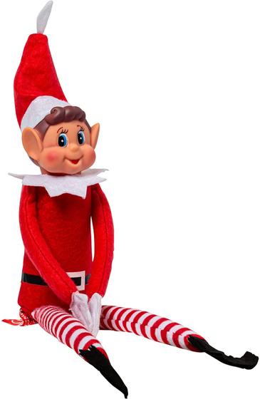 Imagem de Elfo de Natal se comportando mal de brinquedo de pelúcia  Novidade Long Bendy Naughty Boy Christmas Elves Doll  12 Polegadas