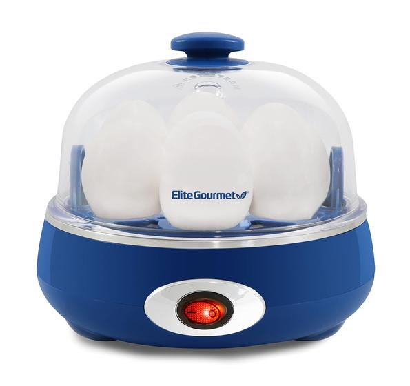 Imagem de Elite Gourmet Egg Cooker com Capacidade para 7 Ovos e Função Automática (Azul)