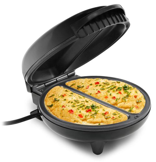 Imagem de Elite Gourmet EOM205 Máquina Elétrica de Omelete 2 Individuais Preto