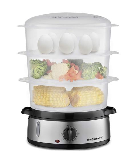 Imagem de Elite Gourmet EST4401 Fritadeira a Vapor Elétrica 9.5Qt Inox