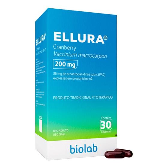 Imagem de Ellura Cranberry 200mg 30 cápsulas