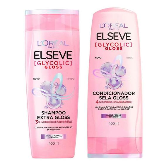 Elseve Glycolic Gloss Kit Shampoo + Condicionador
