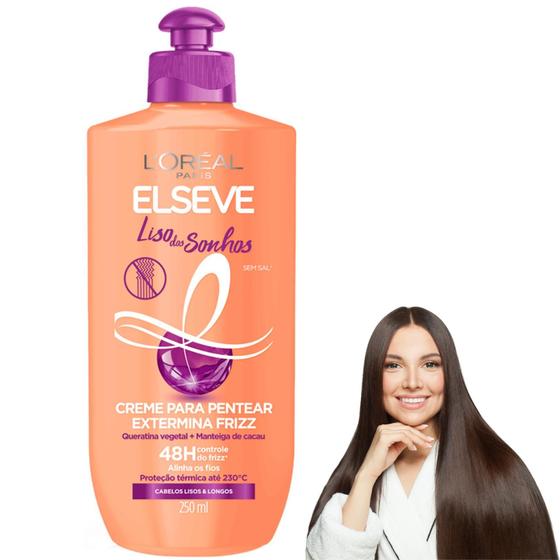 Imagem de Elseve Loreal Paris Creme Para Pentear Liso Dos Sonhos 250Ml
