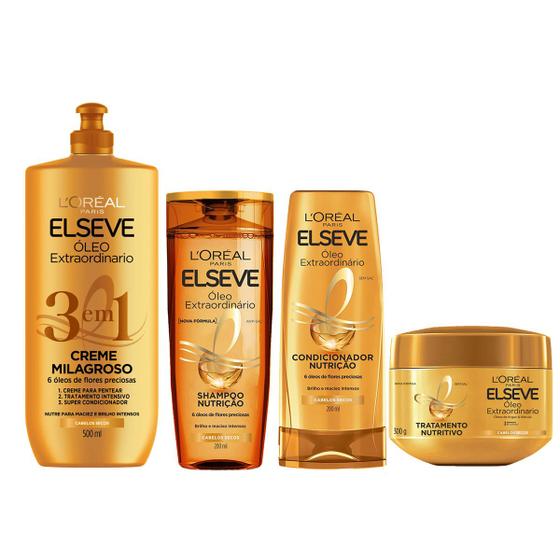 Imagem de Elseve óleo extraordinário shampoo + cond + másc + creme 3 em 1