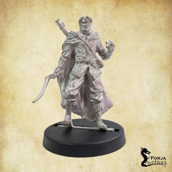 Imagem de Eluren Arauto da Manhã - Basilisco Miniaturas - Metal Branco - RPG