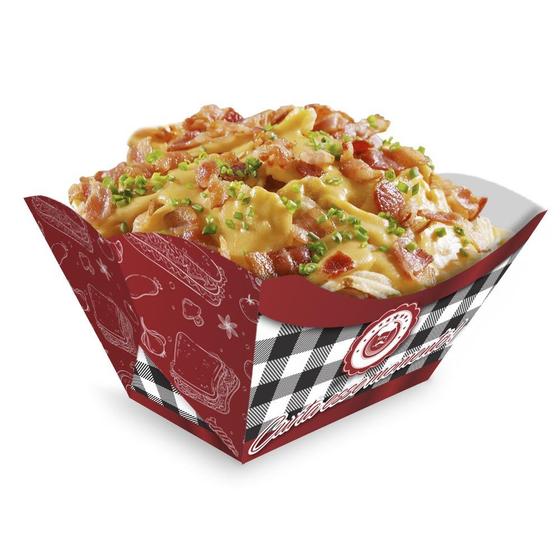 Imagem de Embalagem Bandeja Multiuso e Nachos P Xadrez 100un