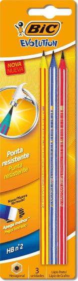 Imagem de Embalagem com  3 Lapis preto Hb Color Bic