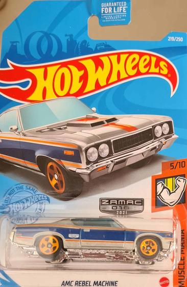 Imagem de *Embalagem danificada* Hot Wheels Muscle Mania - AMC Rebel Machine (ZAMAC)